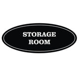 Oval STORAGE ROOM Sign