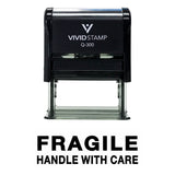 Fragile Handle With Care Self Inking Rubber Stamp