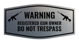 Fancy Warning Registered Gun Owner Do Not Trespass Sign