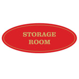 Oval STORAGE ROOM Sign