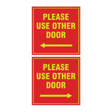 Signs ByLITA Square please use other door sign set with Adhesive Tape, Mounts On Any Surface, Weather Resistant, Indoor/Outdoor Use