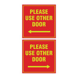 Signs ByLITA Square please use other door sign set with Adhesive Tape, Mounts On Any Surface, Weather Resistant, Indoor/Outdoor Use
