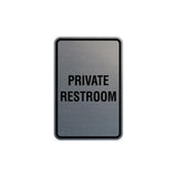 Portrait Round Private Restroom Sign