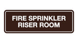 Dark Brown Signs ByLITA Standard Fire Sprinkler Riser Room Sign