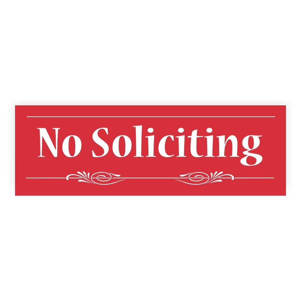 Decorative No Soliciting Sign