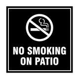 Signs ByLITA Square No Smoking on Patio Sign with Adhesive Tape