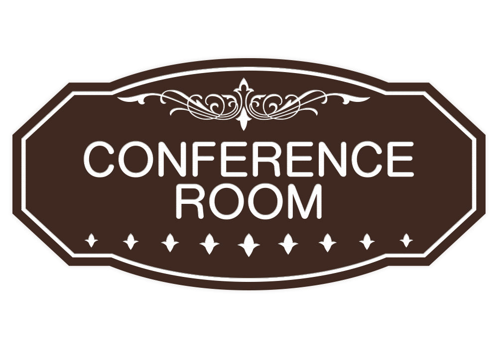 Dark Brown Victorian Conference Room Sign
