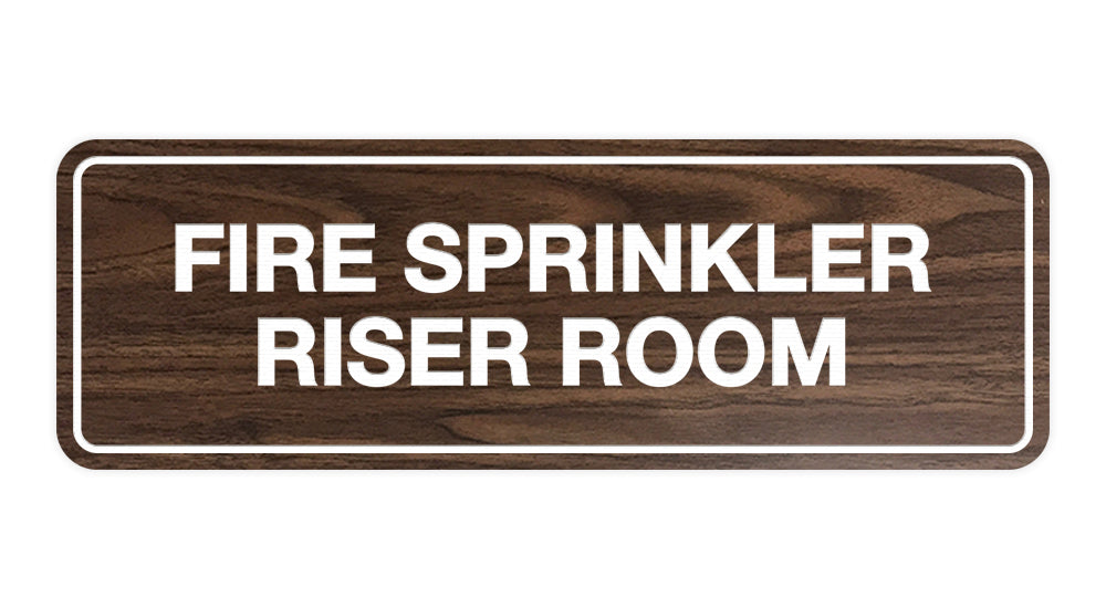 Walnut Signs ByLITA Standard Fire Sprinkler Riser Room Sign