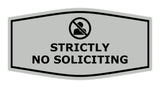 Fancy Strictly No Soliciting Wall or Door Sign