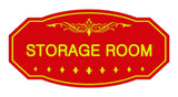 Red / Yellow Victorian Storage Room Sign