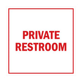 Signs ByLITA Square Private Restroom Sign with Adhesive Tape, Mounts On Any Surface, Weather Resistant, Indoor/Outdoor Use