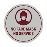 Circle No Face Mask No Service Sign