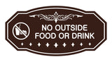 Victorian No Outside Food Or Drink Sign