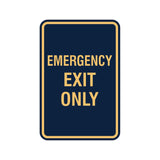 Portrait Round Emergency Exit Only Sign