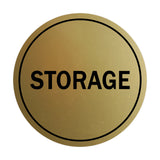 Brushed Gold / Black Signs ByLITA Circle Storage Sign