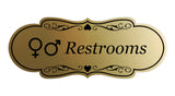 Designer Restrooms Gender Symbols Wall or Door Sign