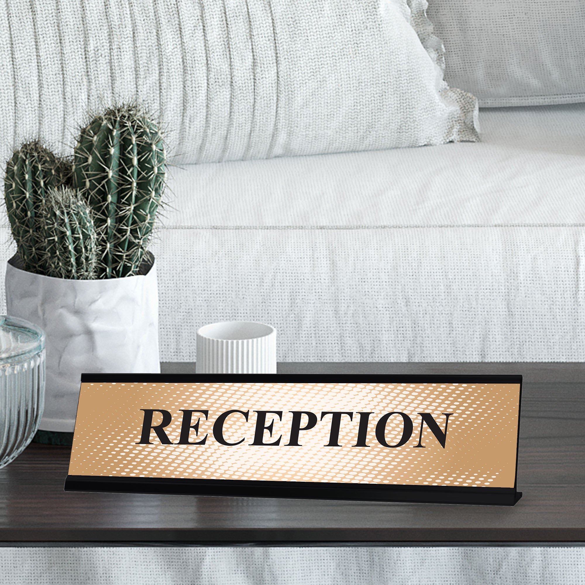 Reception, Designer Series Desk Sign, Novelty Nameplate (2 x 8")
