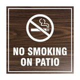 Signs ByLITA Square No Smoking on Patio Sign with Adhesive Tape