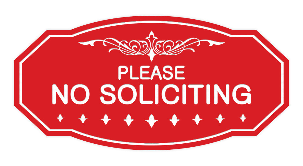Victorian Please No Soliciting Sign