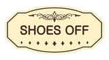 Victorian Shoes Off Sign