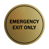 Circle Emergency Exit Only Sign