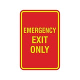Portrait Round Emergency Exit Only Sign
