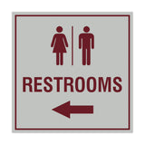 Signs ByLITA Square Restrooms left arrow Sign