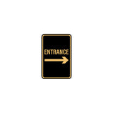 Portrait Round Entrance Right Arrow Sign