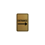 Portrait Round Entrance Right Arrow Sign