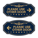 Victorian Please Use Other Door Sign Set