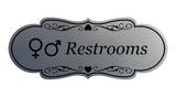 Designer Restrooms Gender Symbols Wall or Door Sign