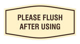 Fancy Please Flush After Using Wall or Door Sign