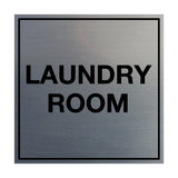 Brushed Silver Signs ByLITA Square Laundry Room Sign
