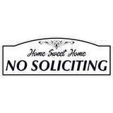 All Quality "HOME SWEET HOME NO SOLICITING" Engraved Sign, 3" x 8"