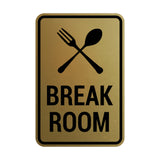 Portrait Round Break Room Sign