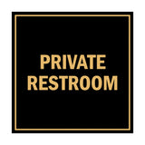 Signs ByLITA Square Private Restroom Sign with Adhesive Tape, Mounts On Any Surface, Weather Resistant, Indoor/Outdoor Use