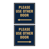 Signs ByLITA Square please use other door sign set with Adhesive Tape, Mounts On Any Surface, Weather Resistant, Indoor/Outdoor Use