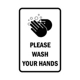 Portrait Round Please Wash Your Hands Sign