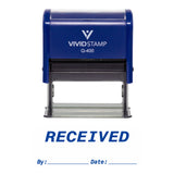 RECEIVED By Date Self Inking Rubber Stamp