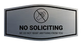 Fancy No Soliciting We Do Not Want Anything From You Wall or Door Sign