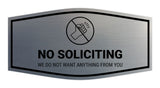 Fancy No Soliciting We Do Not Want Anything From You Wall or Door Sign