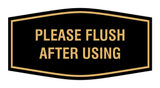 Fancy Please Flush After Using Wall or Door Sign