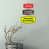Fancy Absolutely No Soliciting Wall or Door Sign