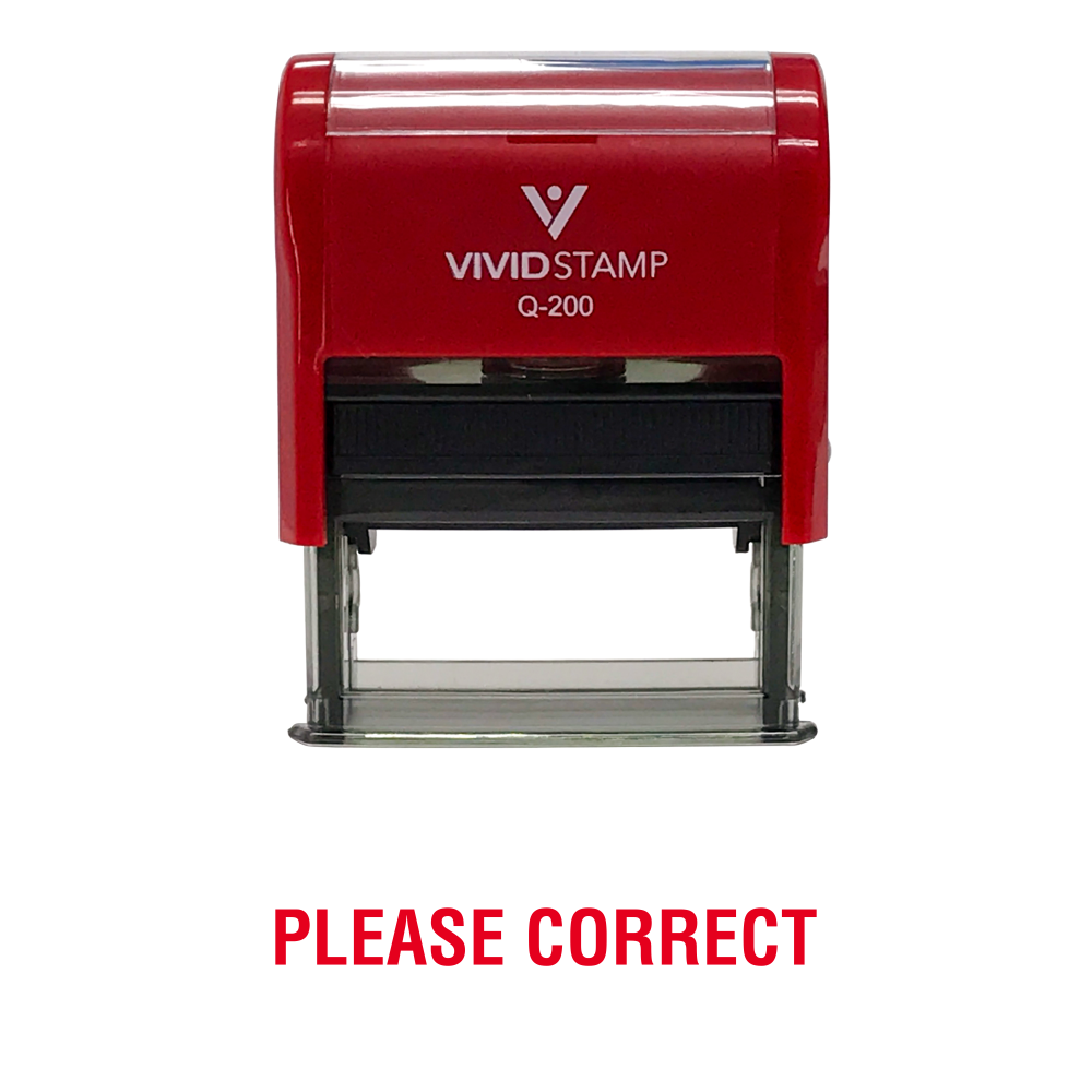 Please Correct Rubber Stamp