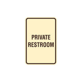 Portrait Round Private Restroom Sign