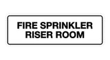 White Signs ByLITA Standard Fire Sprinkler Riser Room Sign