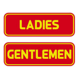 Standard Ladies Gentlemen Restroom Sign Set