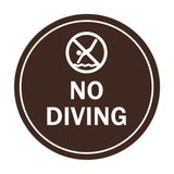 Signs ByLITA Circle No Diving Sign with Adhesive Tape, Mounts On Any Surface, Weather Resistant, Indoor/Outdoor Use