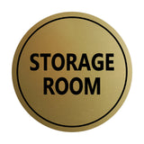Brushed Gold / Black Signs ByLITA Circle Storage Room Sign