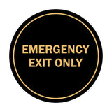 Circle Emergency Exit Only Sign